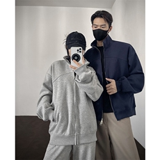 外套重磅加绒奥粒绒短款500克拉链立领卫衣短宽套头RH5321JR-P65，女装短外套，星座610B-1