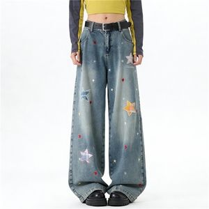 现货。。五角星贴布美式牛仔裤BXH5144-特价P50图片