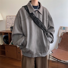 早秋~2025秋冬新款男士麂皮绒夹克外套机车上衣JK222特P65控118，男装夹克，电商B220
