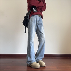 春季新款美式高街复古水洗cleanfit微喇牛仔裤B315-K881-p50控68，男装牛仔裤，电商B315