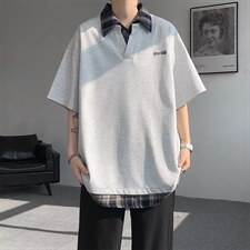 2026美式复古假两件刺绣POLO短袖男女潮流休闲情侣半袖上衣,男装T恤,星座715-4, 2026美式复古假两件刺绣POLO短袖男女潮流休闲情侣半袖上衣,男装T恤,星座715-4,