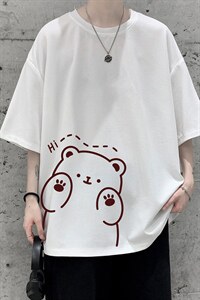 HT73236-P22 华夫格t恤男短袖男大码五分袖 大皂风图片