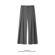 春季褶皱休闲裤cleanfit复古垂感西裤男女C62178-TP3569，男装西裤，电商A102