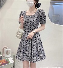 夏季新款印花连衣裙收腰显瘦，女装连衣裙，Balance Studio(2F)