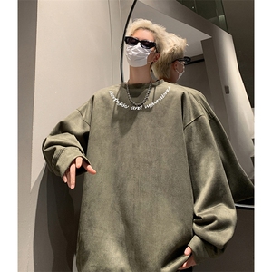 抖音得物供货 提供视频 秋冬重磅美式麂皮绒圆领卫衣 JY320图片