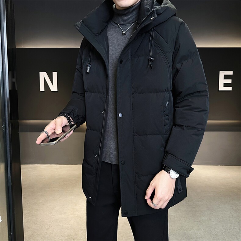标50绒店主风冬季男士中长款连帽羽绒服保暖外套9958-P275,男装羽绒服,电商B338