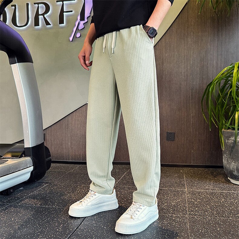 2025条纹感卫裤社会小伙直筒小脚裤春夏韩版运动裤男2241/P58,男装休闲裤,星座313B-2(原星座309A-2)