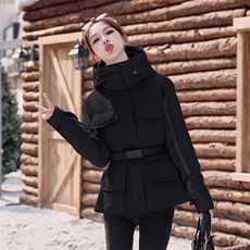 明星户外防风收腰显瘦羽绒服女2025年冬季新款时尚百搭派克服外套，女装羽绒服，意芙