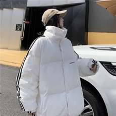 EQ332情侣装冬装棉衣外套男女同款三条织带面包服，男装棉衣，电商C306-1