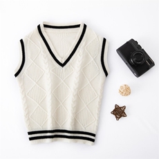 童装学院风羊毛马甲儿童秋冬季新款纯色简约百搭，童装马甲，恒业羊绒