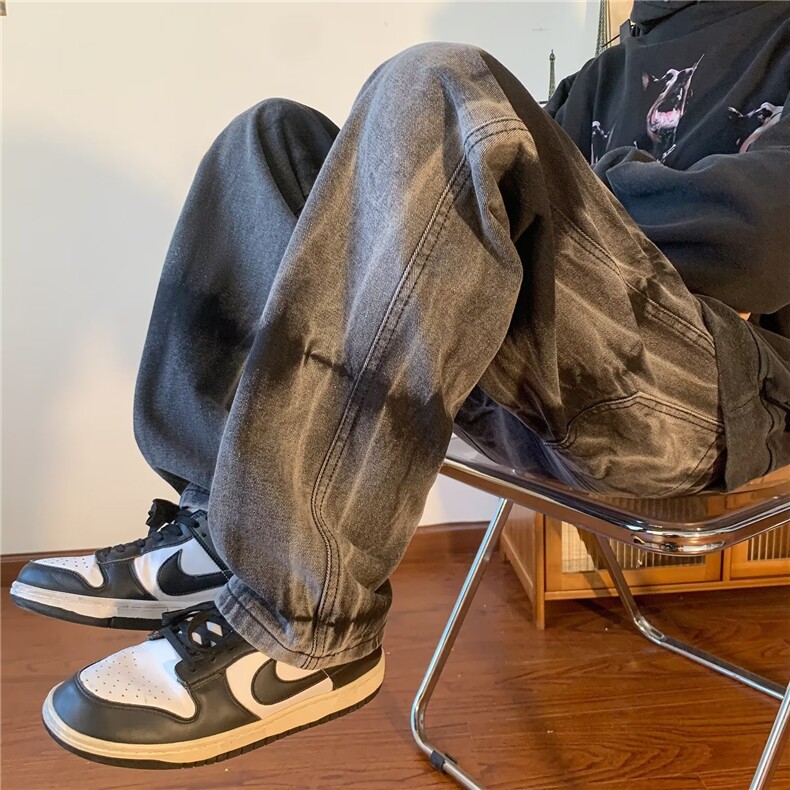 牛仔裤男秋季潮大码休闲裤子高街扎染NJ29P40,男装牛仔裤,星座1116-2