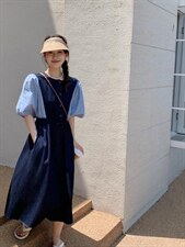 牛仔连衣裙，女装连衣裙，肆尔