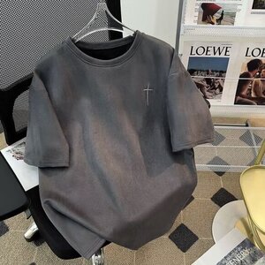 短袖t恤男潮牌夏ins宽松2024新款打底衫五分袖上衣体恤ST340-P28图片
