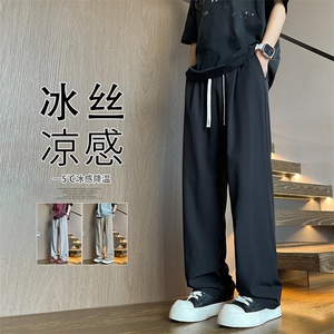 2026 春季新款 内景大码直筒冰丝裤M-5X BK06-特P20图片