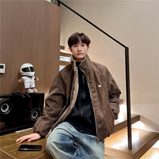 羊羔绒毛棉袄男士冬季2025新款加厚加绒棉衣冬装情侣棉服外套，男装棉衣，星座506A