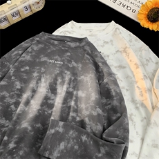 260克重磅扎染德绒圆领打底衫【有货】C403A-DR25374RL-P25，男装T恤，电商C403A