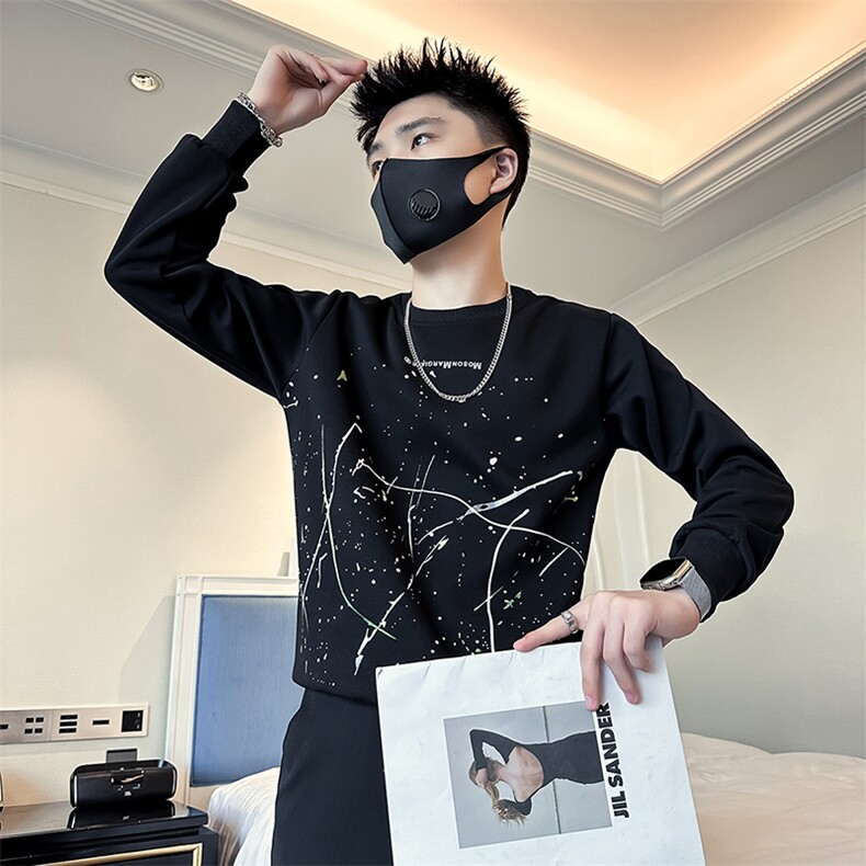痞帅高级感卫衣外套男印花社会小伙店主风潮牌301C-WY39-P58控78,女装短外套,星座301C（原B323）