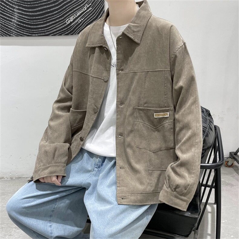 春秋季百搭休闲宽松灯芯绒夹克男士 JK153-P60图片