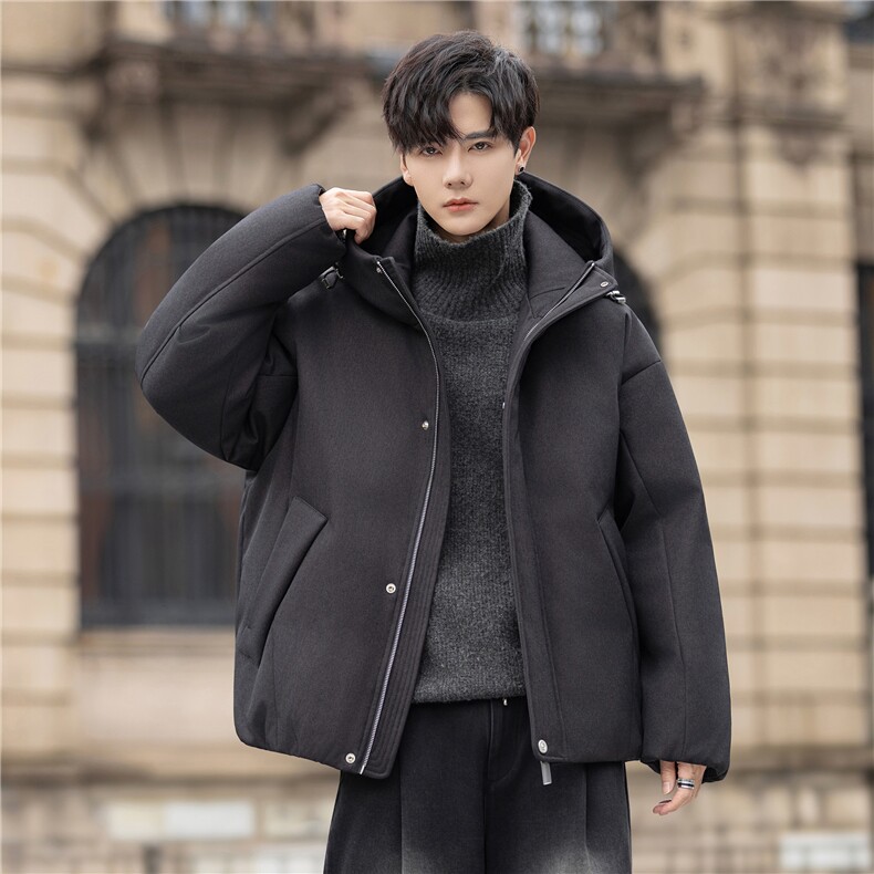 设计师款羽绒服冬季新款白鸭绒保暖连帽羽绒外套男5212-P415控698,男装羽绒服,电商A355（原A415）