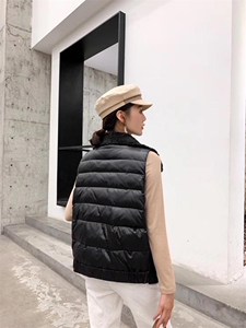 秋冬新款 皮毛一体拼接羽绒马甲图片