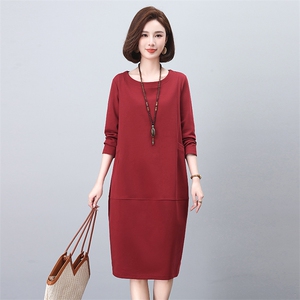 大码卫衣裙妈妈洋气休闲中长款裙子连衣裙女春秋2025秋季新款宽松图片