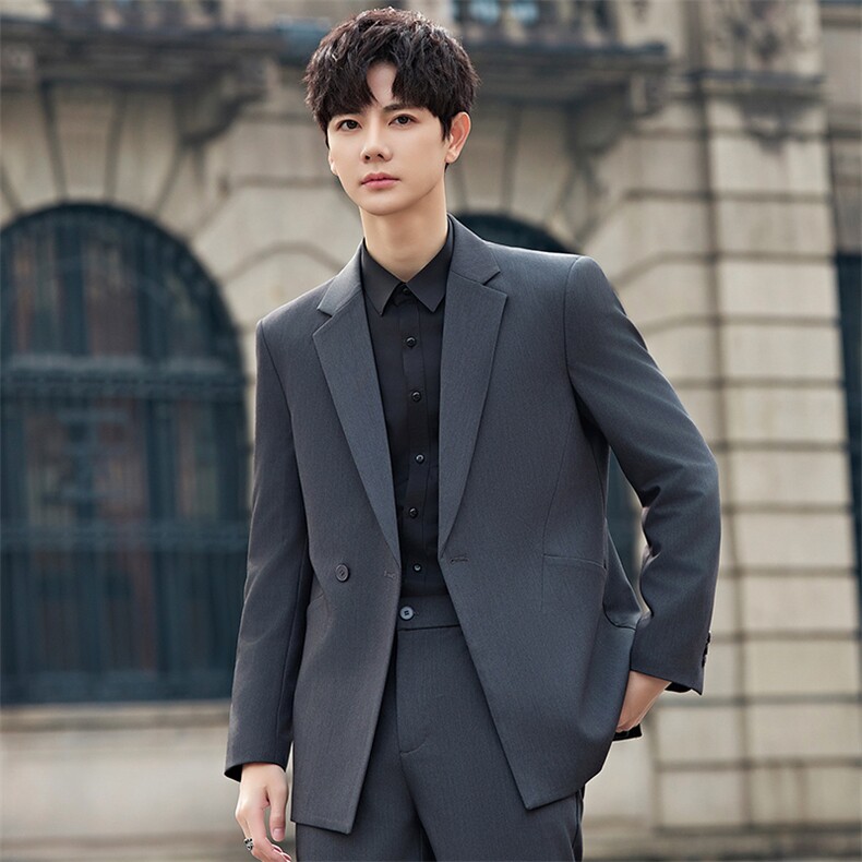 休闲西装男士外套高级感韩版修身正装春秋小西服套装订婚8670P165，男装西服套装，电商A355（原A415）