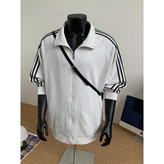 WY5019/P65春装新款高品质不起球织带设计开衫卫衣男潮宽松外套，女装短外套，电商A141