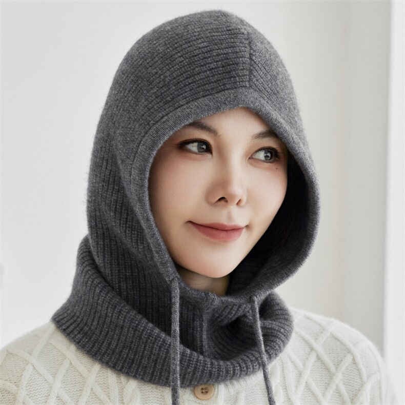 2025年春季新款百搭女士冬季圆顶套头帽,饰品帽子,窄众羊绒