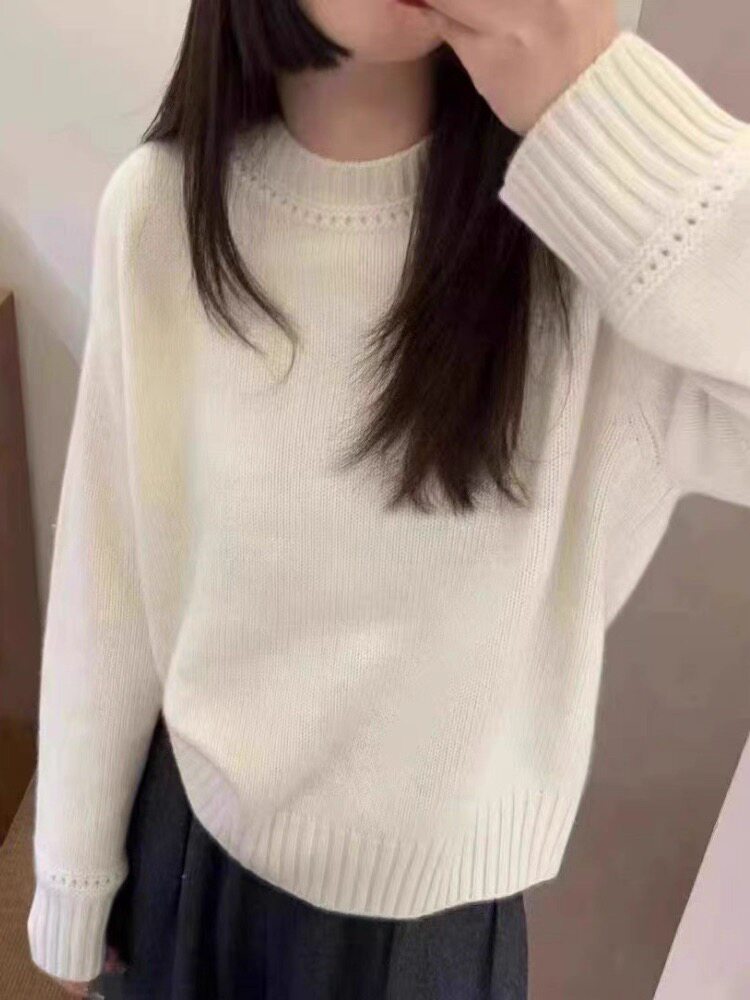 2025年秋季常规款常规套头长袖，女装针织衫/毛衣，恩泰羊绒