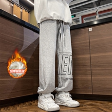 特批P45无差价美式设计感百搭卫裤青少年男大码束脚裤K1251J加绒，男装休闲裤，电商A001-1