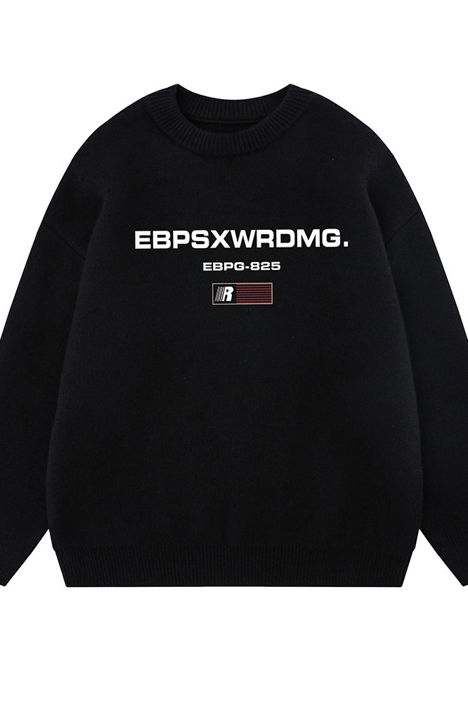 白底23新款冬季时尚百搭宽松加绒加厚毛衣TPM6850特批P40控68,男装针织衫/毛衣,电商A268-1