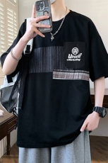 25166-特P40夏季休闲时尚T恤男短袖打底衫青少年潮牌印花T恤，男装T恤，电商D310B