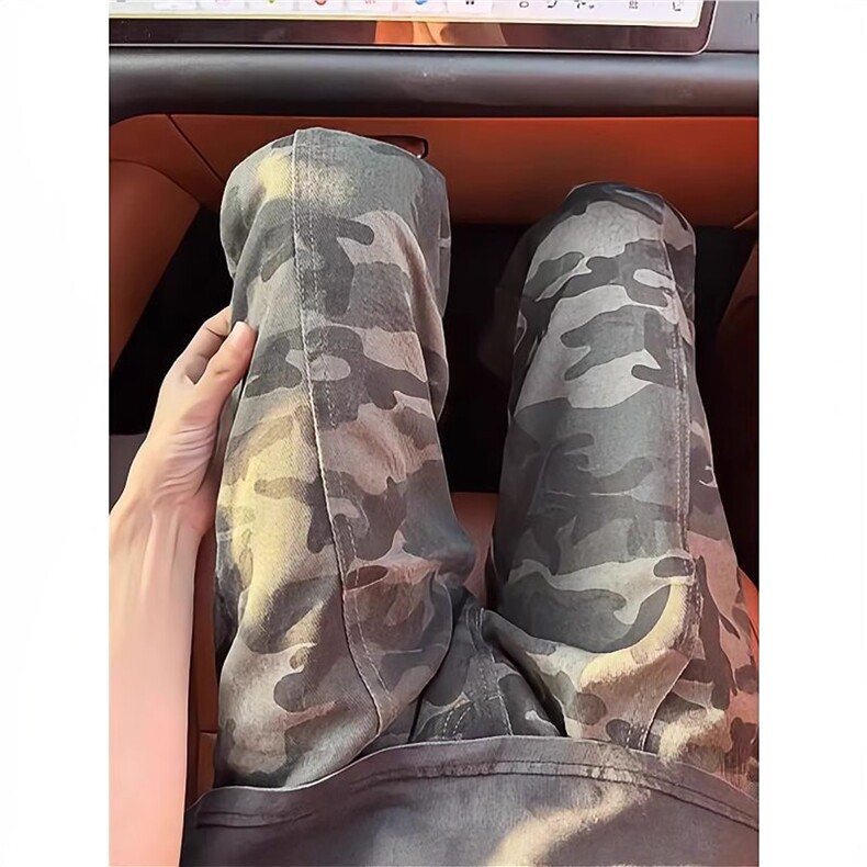 新款迷彩工装裤男春秋季高街潮牌直筒宽松夏款休闲长裤子,男装工装外套,星座506A