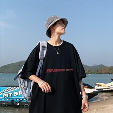 DX17071-P20纯棉短袖t恤男大码半袖打底衫宽松体恤衫港风，男装T恤，电商A040