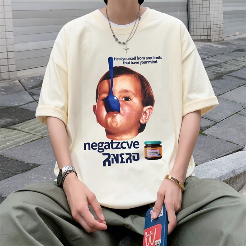 提供视频买家秀220克重磅短袖t恤得物直播有280克品质T301特18,男装T恤,星座617B