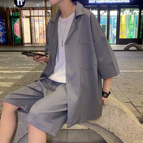 休闲小西装男套装夏季短袖五分袖外套韩版潮流薄款西服tz43-p50,男装休闲套装,星座1008-1