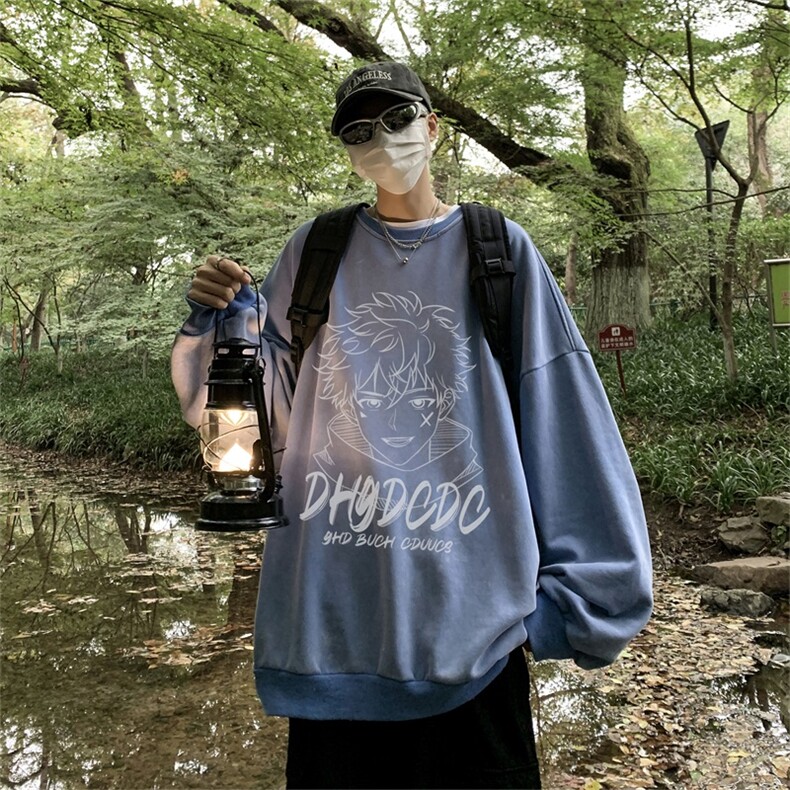 DSA028-SXCTV208抖音品质水洗重磅卫衣男高品质65棉圆领卫衣,男装卫衣,电商A028
