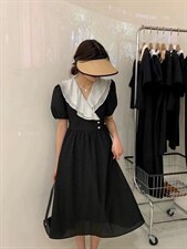 IMIZ｜NEW韩系荷叶边连衣裙，女装连衣裙，IMIZ