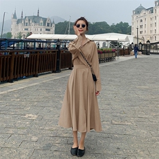 现货！数据好！2021春秋季新款纯色收腰连衣裙165A-6563-P110--K168，女装连衣裙，浙宝123