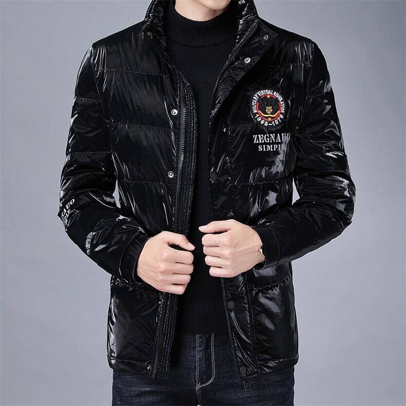 冬季男士加厚羽绒服中年爸爸装外套中年时尚羽绒服SFT93838-P275图片