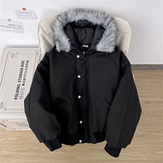 连帽毛领cleanfit座山雕外套男冬季夹克棉服潮MF435-P90，男装夹克，星座412-3