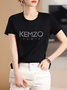 潮牌T恤女纯棉KEN/春夏大字母经典款男款t恤抖音情侣装短袖宽松ZO图片