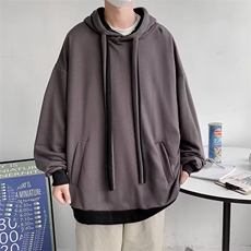 春秋季港风连帽卫衣男日系撞色潮牌休闲百搭运动外套W6610-P45，男装卫衣，星座512-2