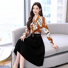 法式连衣裙早春装2025新款洋气显瘦名媛气质春秋两件套裙子女装潮，女装套装/套裙，卡杰菲