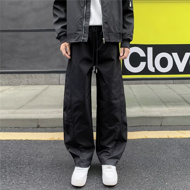 休闲裤男女韩版潮流高街帅气拼接痞子2025秋冬ins长裤K6705-P39,男装休闲裤,星座412-3