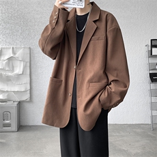 8XL-M肌理感西服美式休闲西装外套男复古痞帅高级感衣服XF002P85，男装西服，电商B312
