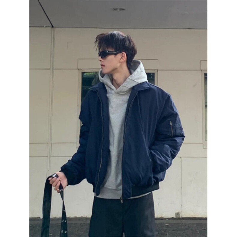 现货美式秋冬藏青色夹克外套男女J505-常规特P40,男装夹克,星座1505