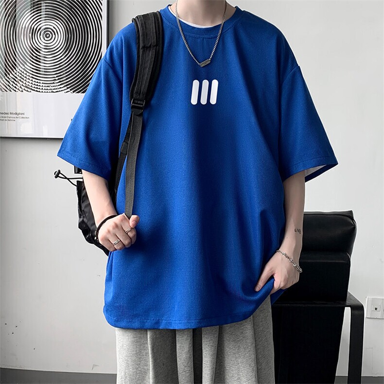 华夫格t恤男短袖男大码五分袖大皂风HT73436-P22,男装T恤,电商A040