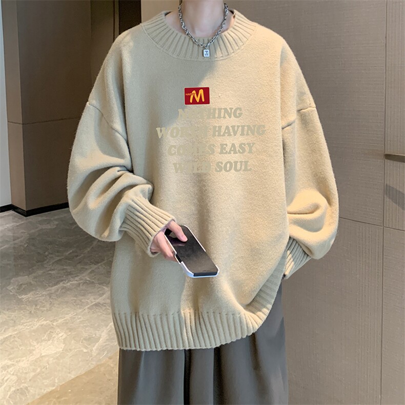 半高领毛衣男士大码针织衫男毛线衣男M18363-P45加绒款-P65,男装针织衫/毛衣,电商A040
