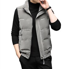 新款2023冬季商务休闲羽绒服中年男立领马甲外套男BJY08187-P130图片